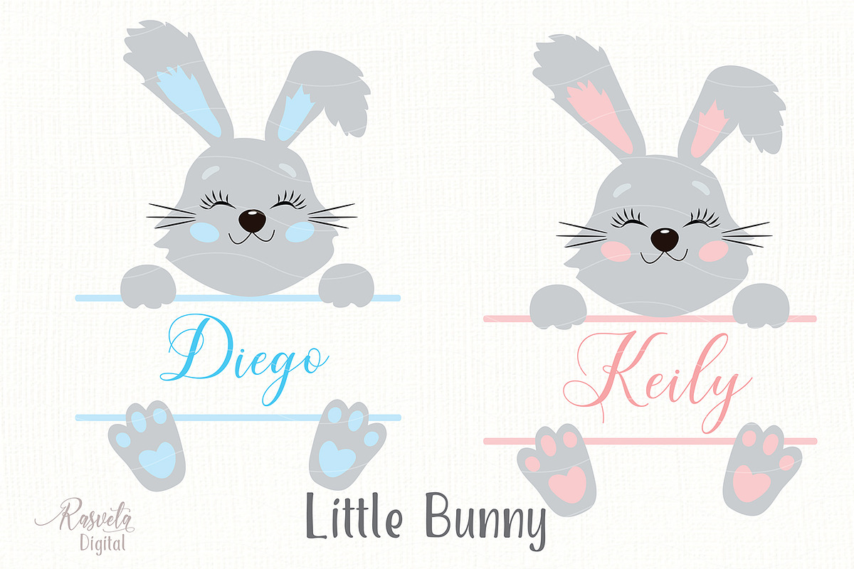 Cute Little Easter Bunny Clipart 10 in Illustrations - product preview 8