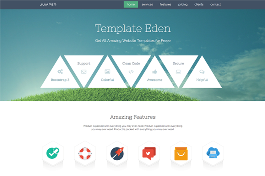 Jumper - Single Page Template in Website Templates - product preview 8