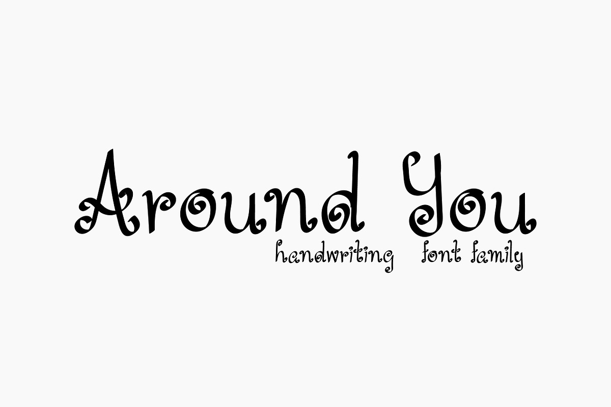 Around You in Script Fonts - product preview 8