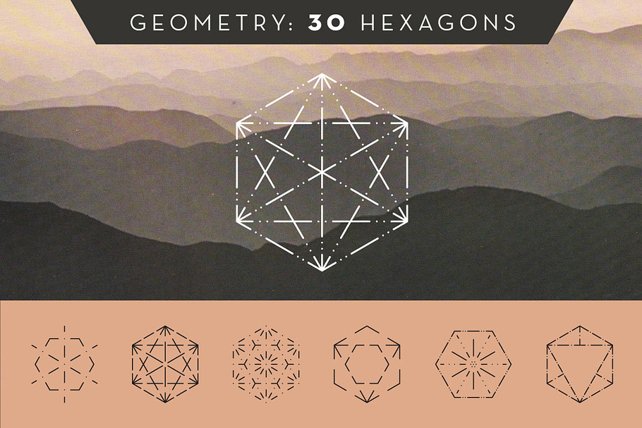 30 Dashed Hexagons in Illustrations - product preview 8