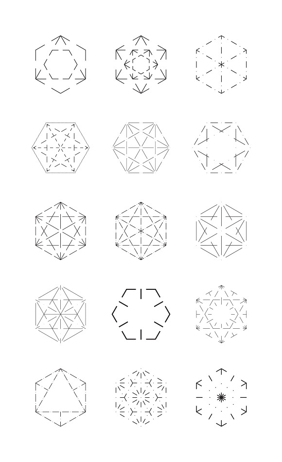 30 Dashed Hexagons in Illustrations - product preview 4