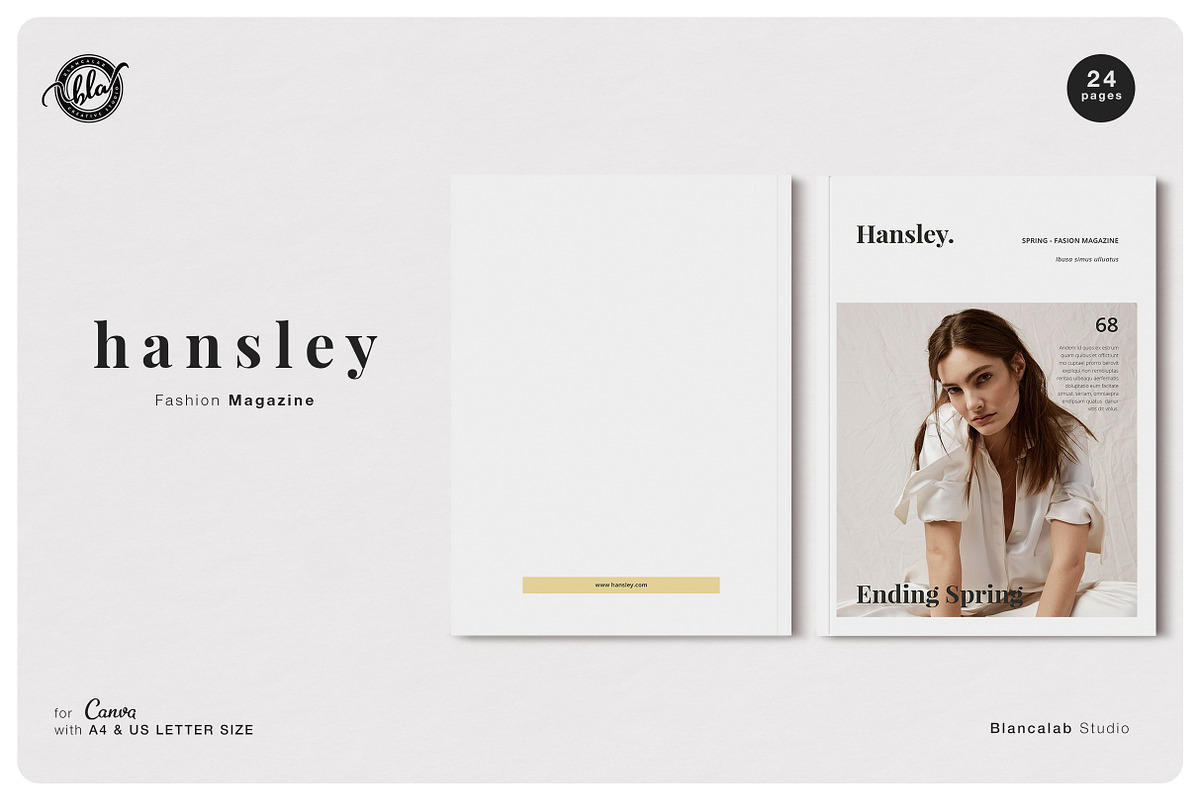 Canva Fashion Magazine | Hansley in Magazine Templates - product preview 8