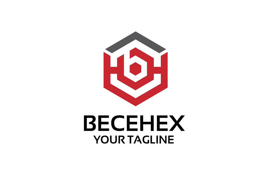 letters b hexagon – Logo Template