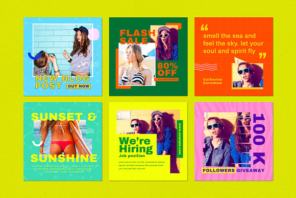 Sunshine Social Media Pack in Instagram Templates - product preview 3