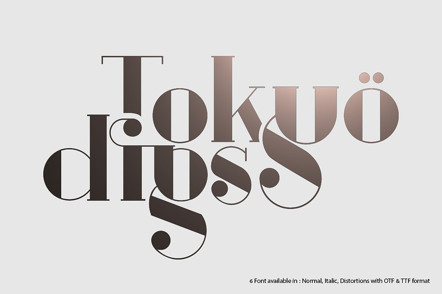 Tokyo Digs Font Serif 6 in 1