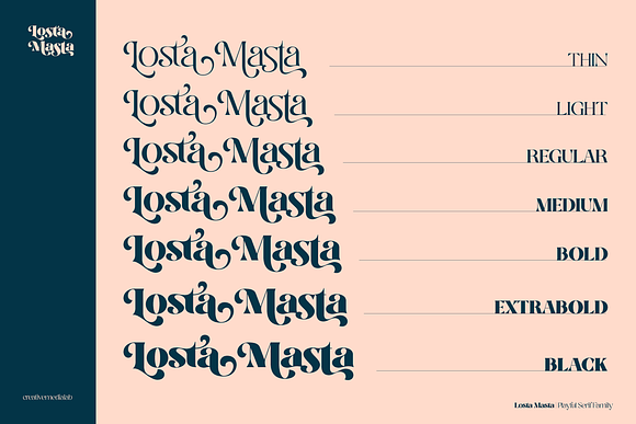 Losta Masta - Playful Serif Family in Display Fonts - product preview 3