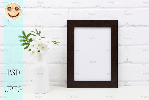 Black brown poster frame mockup in Mockup Templates - product preview 2