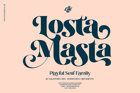 Losta Masta - Playful Serif Family in Display Fonts - product preview 4
