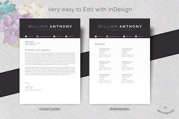 Resume/CV 4 Pages Word in Letter Templates - product preview 2