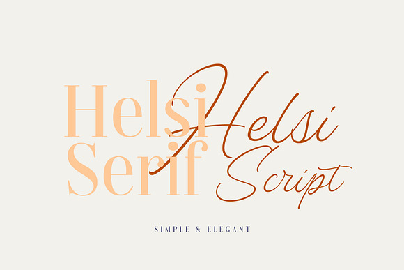 Helsi - Font Duo Script & Serif in Display Fonts - product preview 1