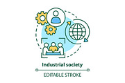Industrial society concept icon