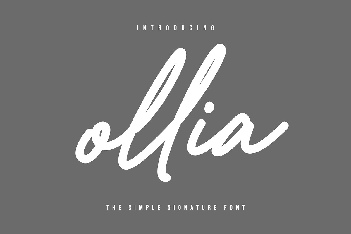 Ollia - Simple Signature Font in Script Fonts - product preview 8