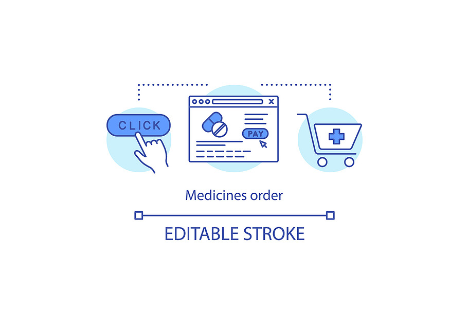 Medicines order concept icon