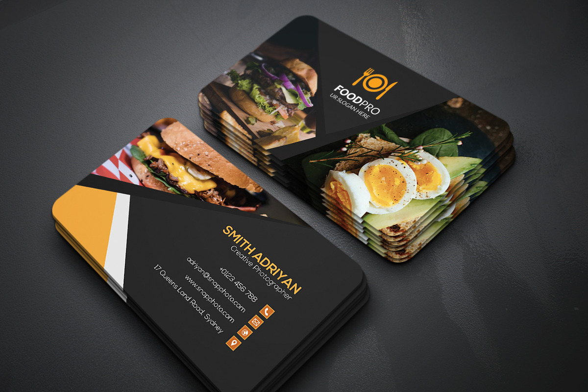 Restaurant Business Cards in Business Card Templates - product preview 8