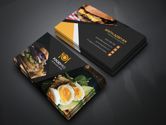 Restaurant Business Cards in Business Card Templates - product preview 1