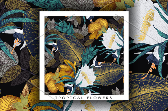 Tropical patterns (VECTOR- EPS10) in Patterns - product preview 5