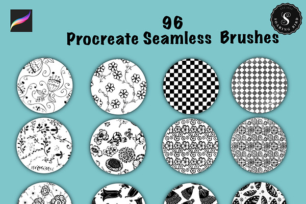 96 Seamless Procreate Brushes