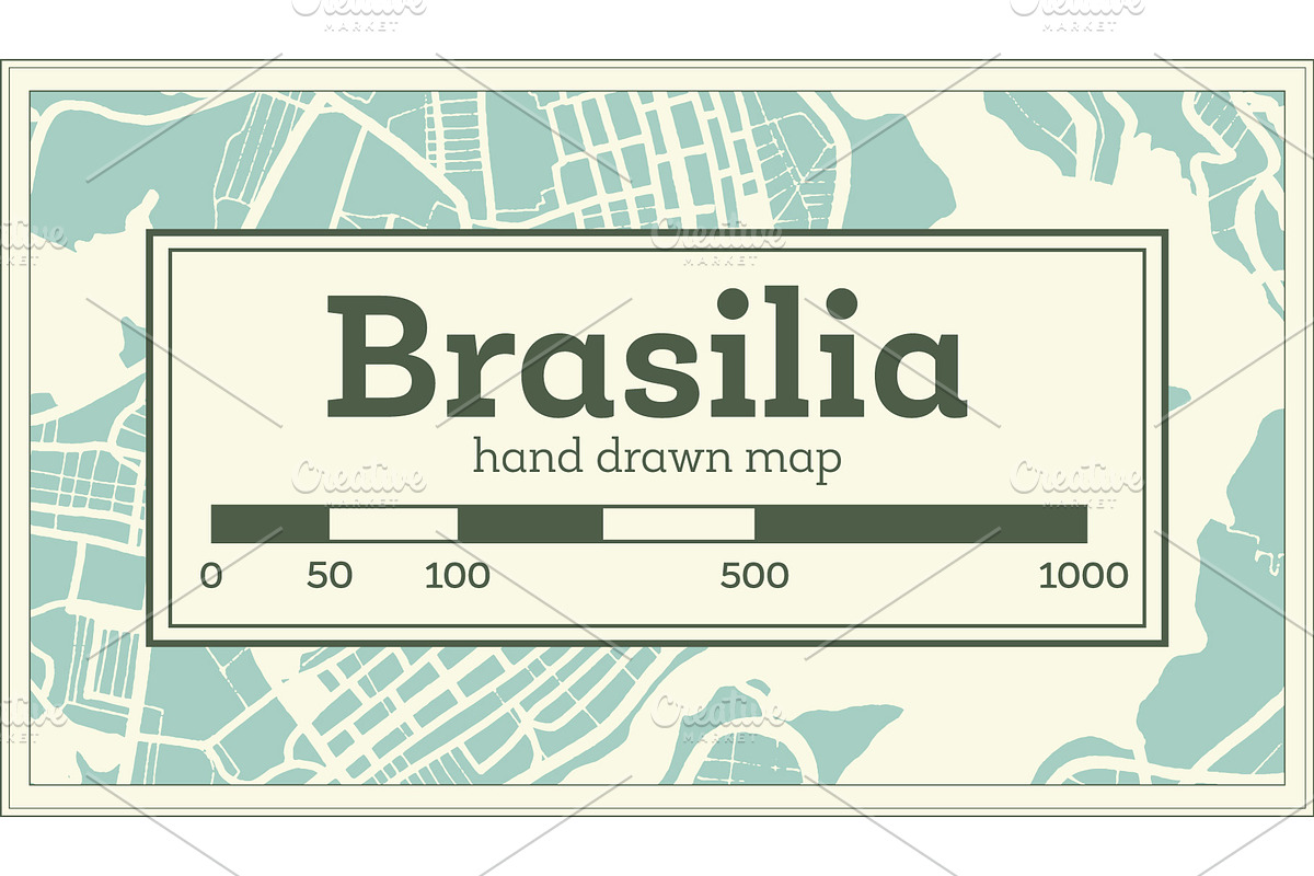 Brasilia Brazil City Map in Illustrations - product preview 8