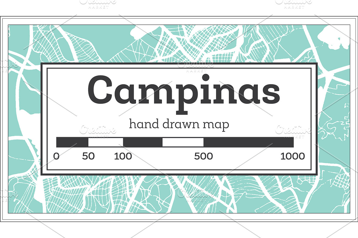 Campinas Brazil City Map in Illustrations - product preview 8