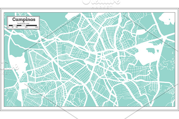 Campinas Brazil City Map in Illustrations - product preview 1