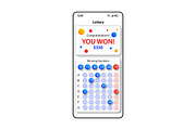 Lottery smartphone interface