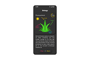 Biology science smartphone interface