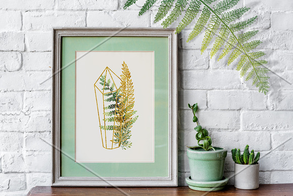 Sunny fern. Tropical forest. in Illustrations - product preview 5