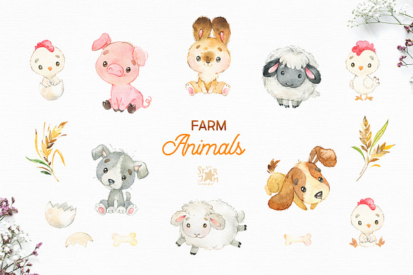 Cute Farm. Country Collection in Illustrations - product preview 4