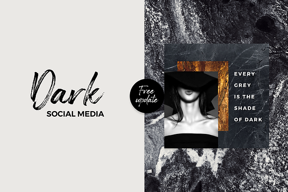 Dark Social Media Pack in Social Media Templates - product preview 5