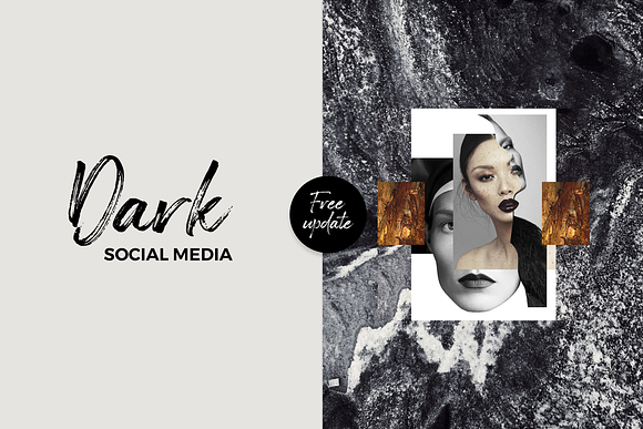 Dark Social Media Pack in Social Media Templates - product preview 8