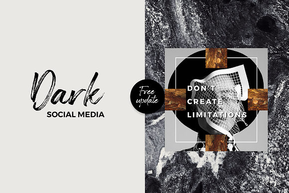 Dark Social Media Pack in Social Media Templates - product preview 9