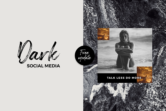 Dark Social Media Pack in Social Media Templates - product preview 12