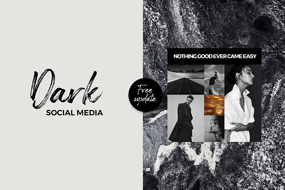 Dark Social Media Pack in Social Media Templates - product preview 13