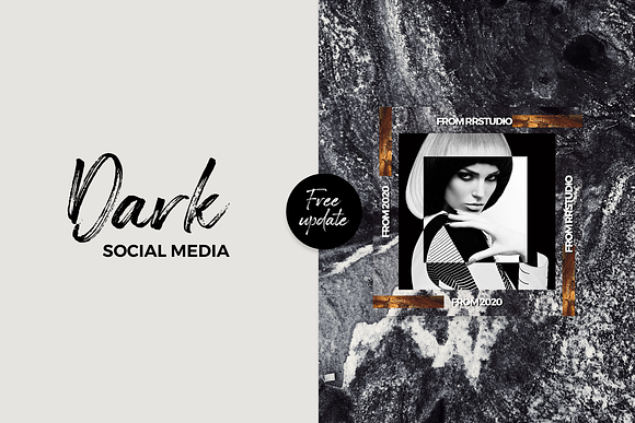 Dark Social Media Pack in Social Media Templates - product preview 14