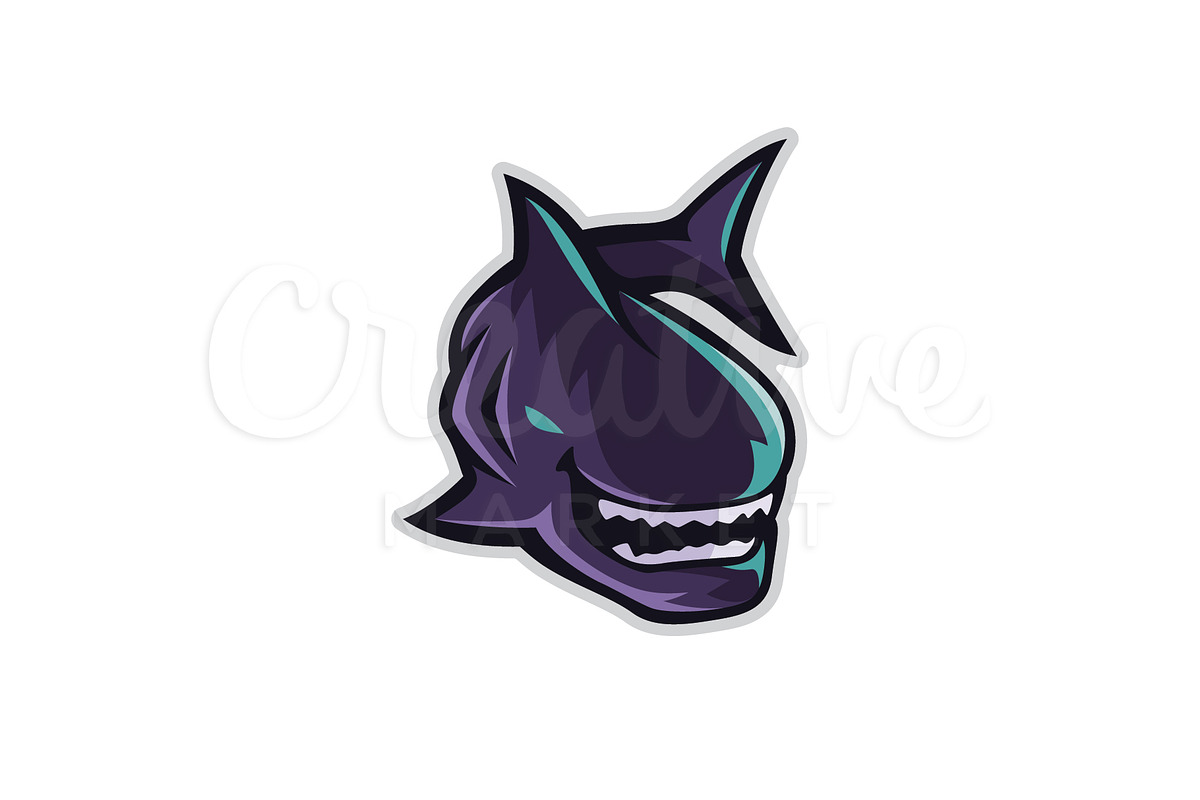 Shark Mascot or Esport Logo in Templates - product preview 8