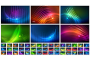 Set of abstract backgrounds - neon