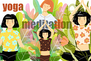 Yoga and Meditation Girls in Nature