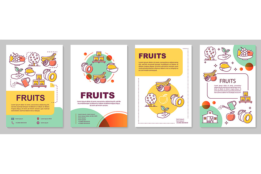 Fruit production template layout in Brochure Templates - product preview 8