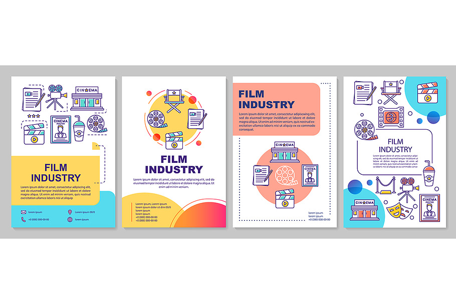 Film industry template layout in Brochure Templates - product preview 8