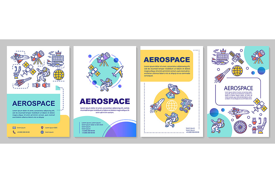 Aerospace industry template layout in Brochure Templates - product preview 8