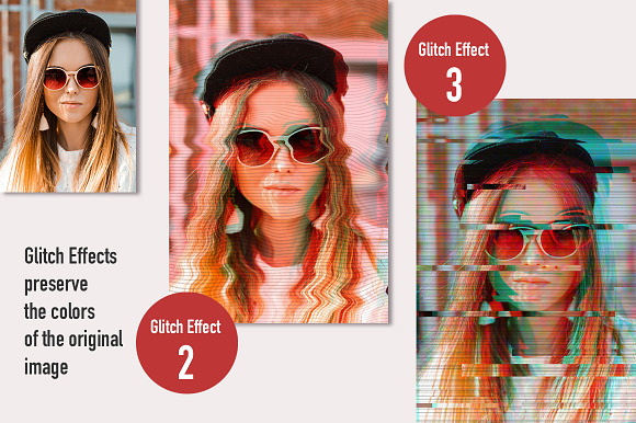 Glitch Effect Set for Photoshop. in Add-Ons - product preview 3