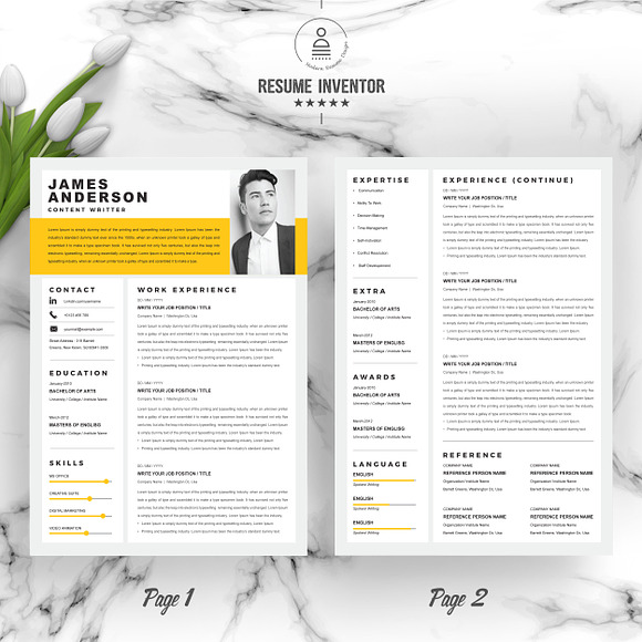 Creative | Modern Resume Template in Letter Templates - product preview 1