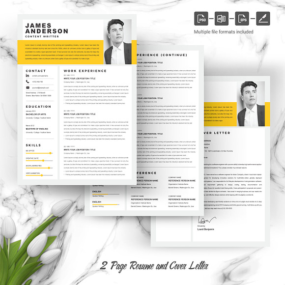 Creative | Modern Resume Template in Letter Templates - product preview 3