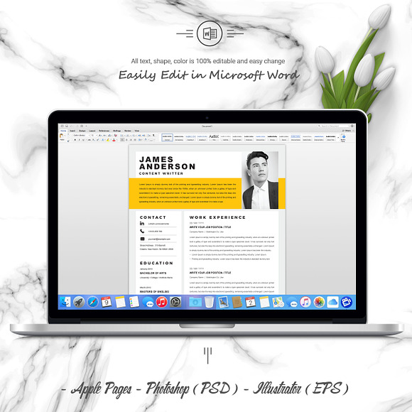 Creative | Modern Resume Template in Letter Templates - product preview 4