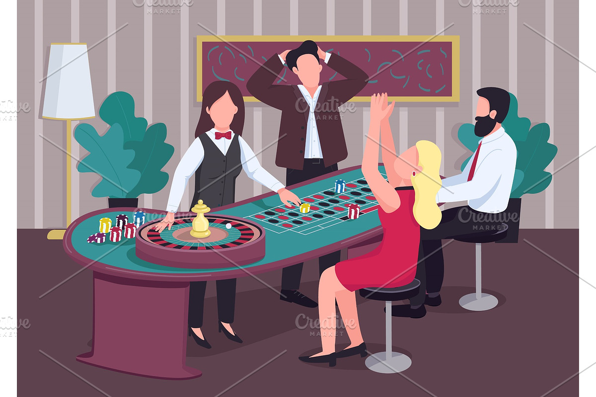 Casino flat vector illustration in Textures - product preview 8