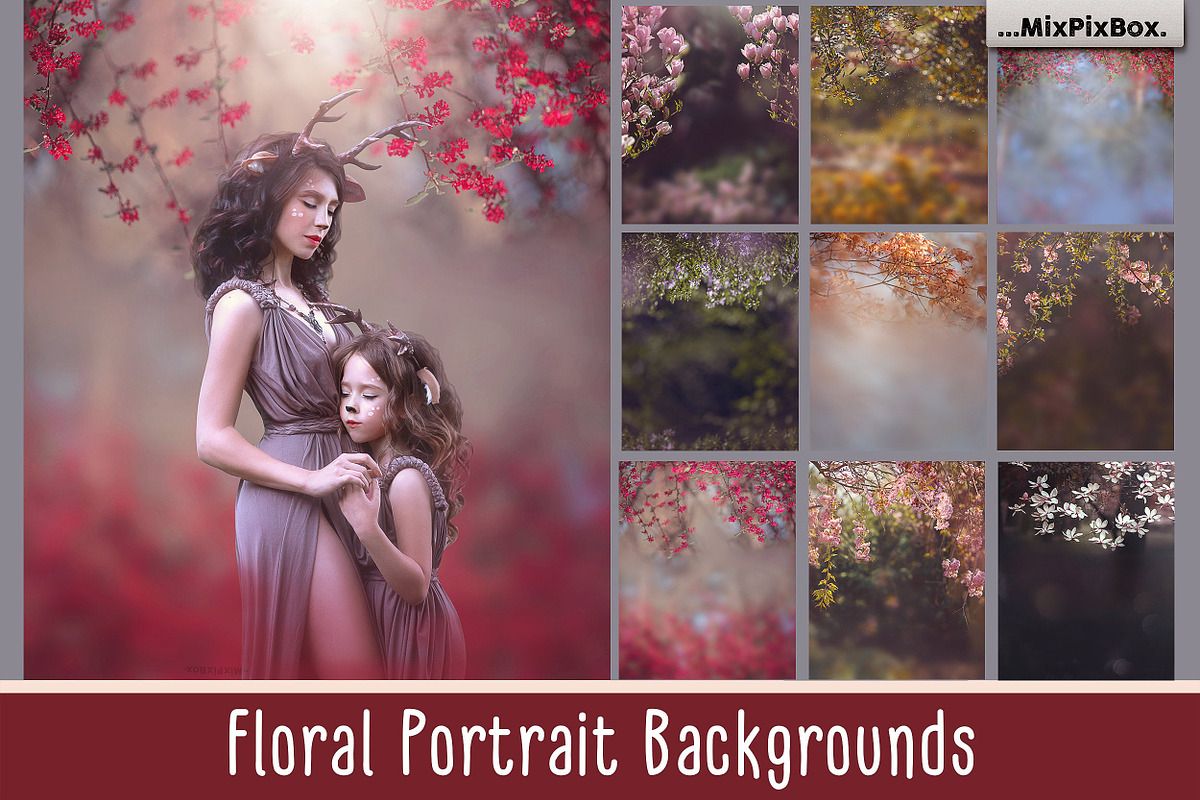 Floral Portrait Backgrounds in Add-Ons - product preview 8