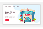 Legal advisor services landing page
