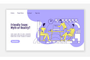 Friendly team landing page