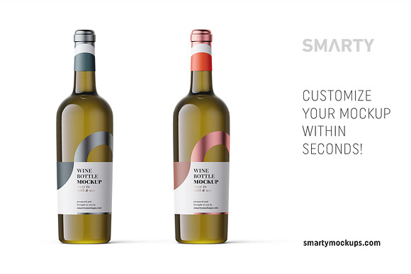 White wine mockup in Product Mockups - product preview 2