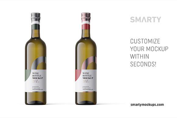 White wine mockup in Product Mockups - product preview 2